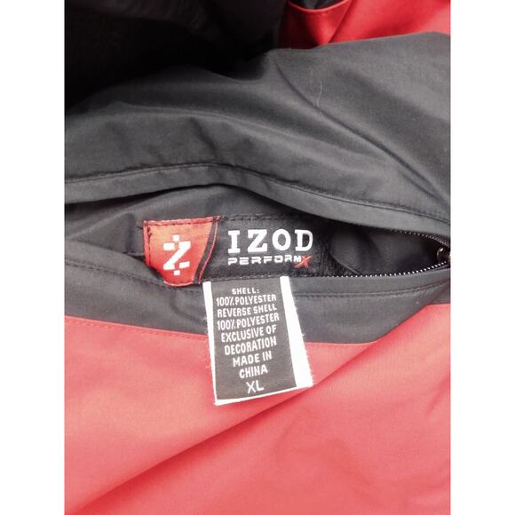 IZOD Perform X Reversible Vest/Jacket Dark Red Fleece‎ Weather Resistant XL - Picture 7 of 8